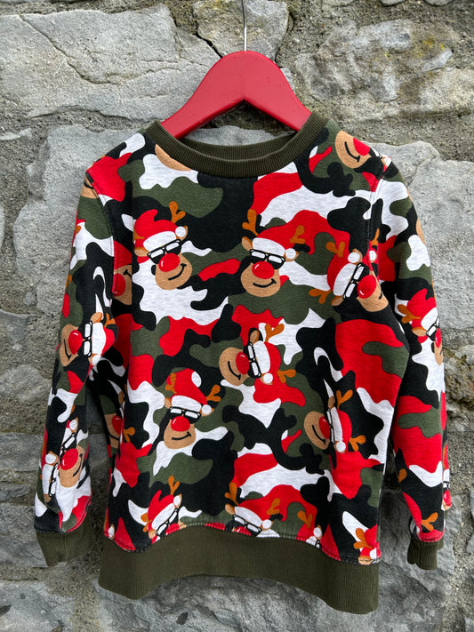 Rudolph camouflage sweatshirt  5y (110cm)