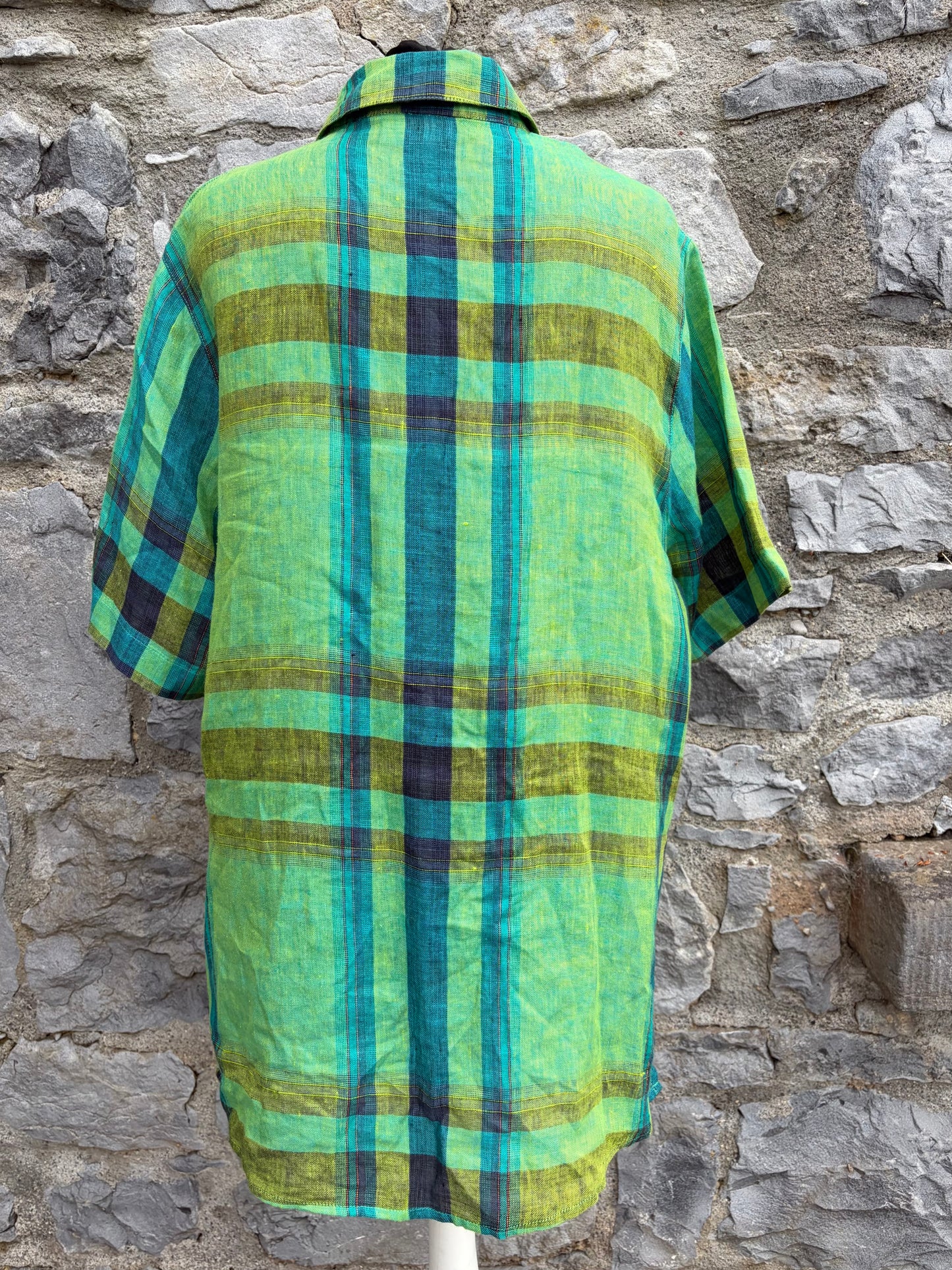 90s green check shirt uk 16-18