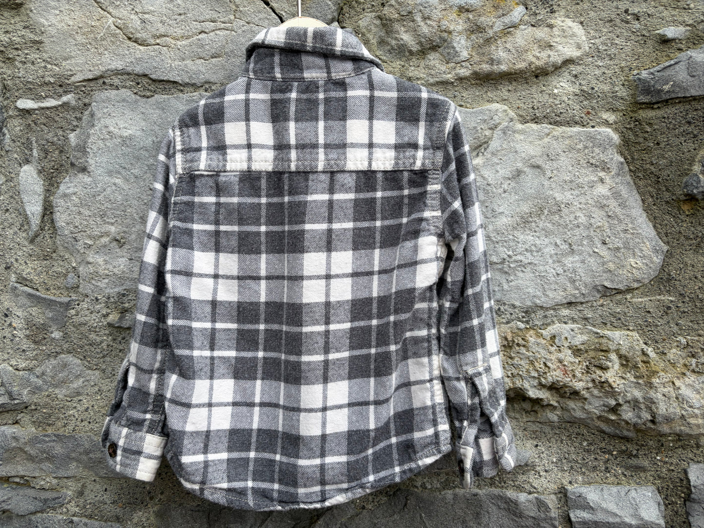 Grey check flannel shirt 18-24m (86-92cm)