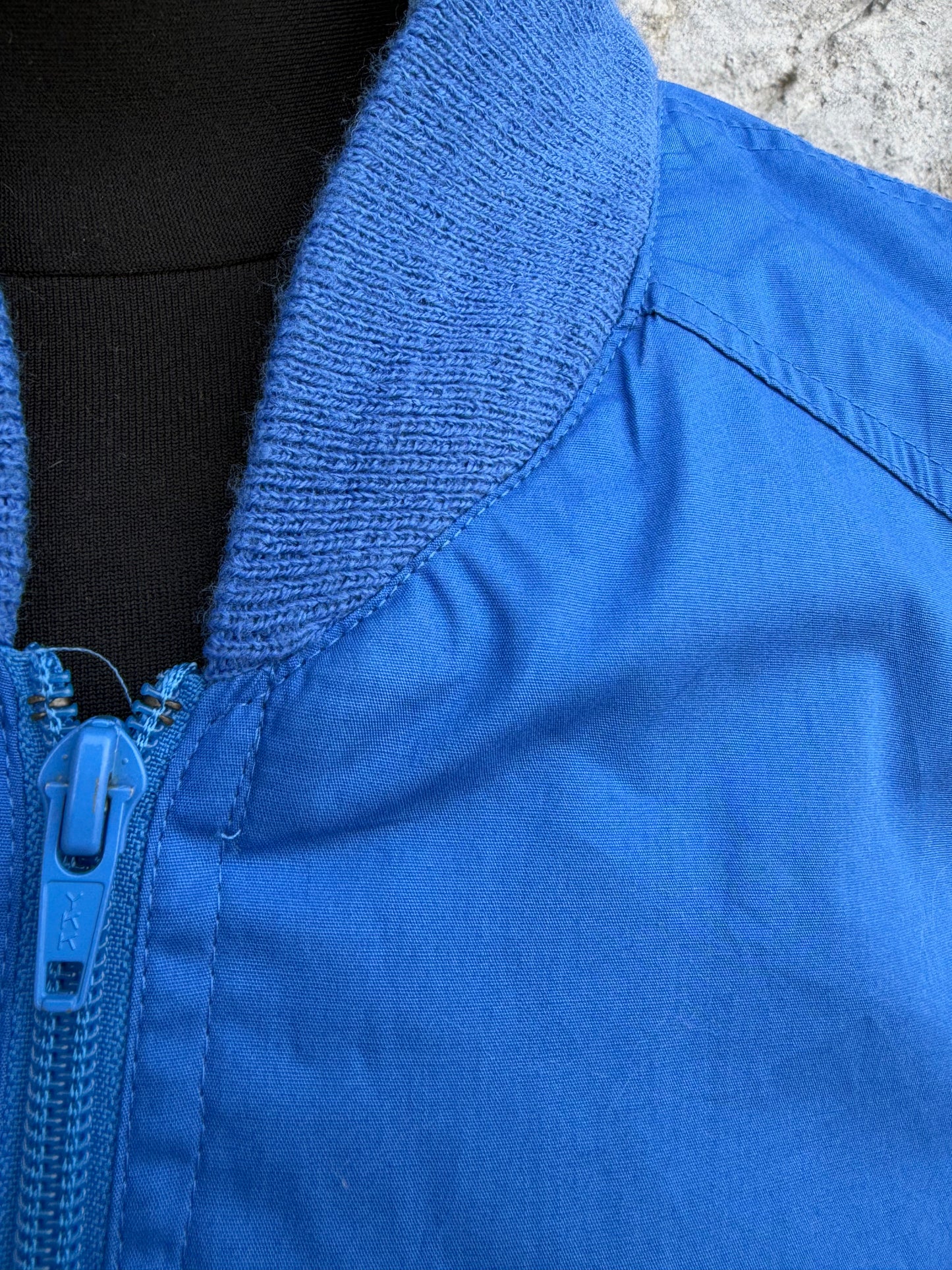 90s blue bomber jacket Medium