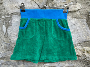 Blue&green terry skirt   9-10y (134-140cm)