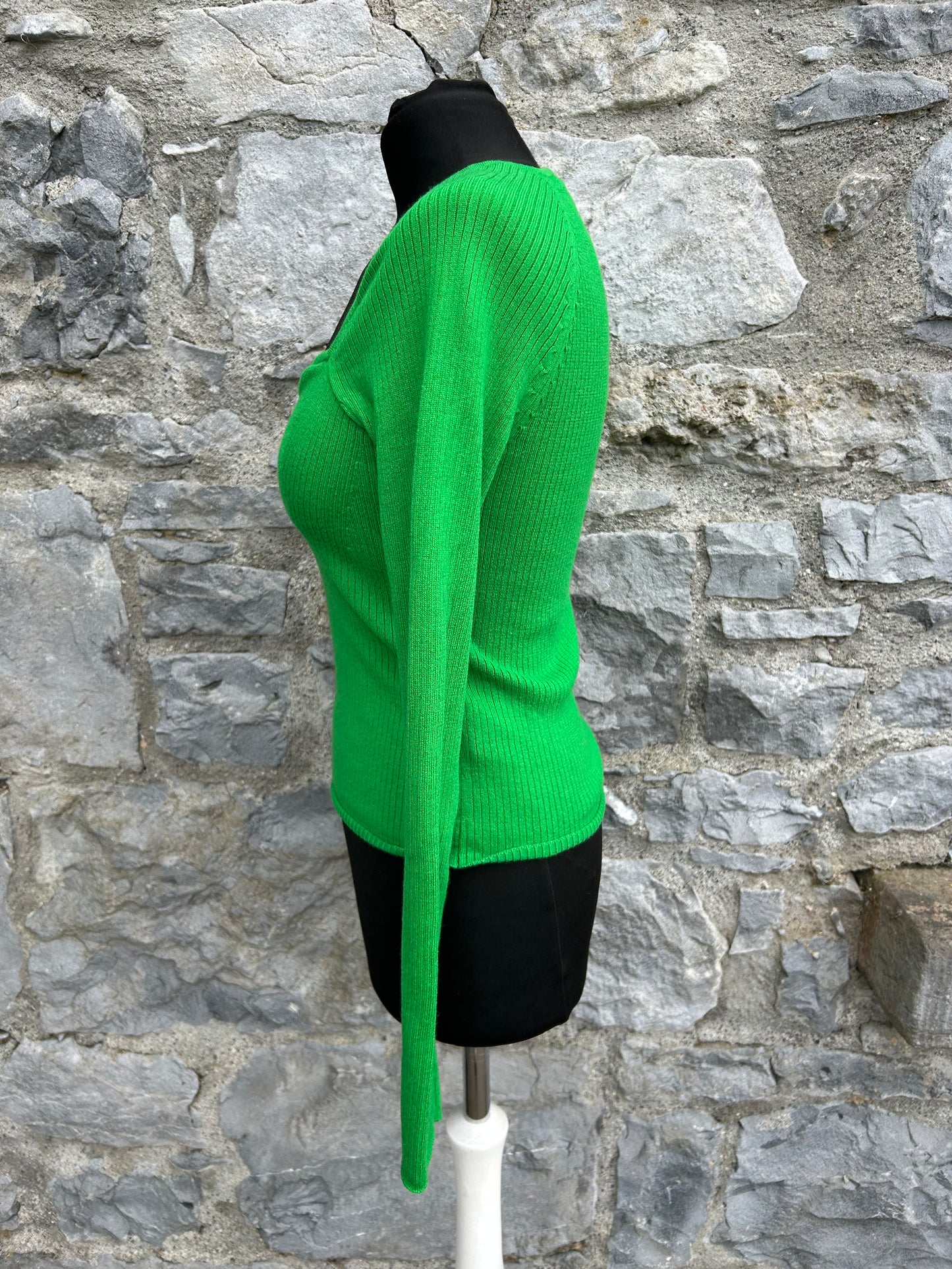 Green knitted top uk 8