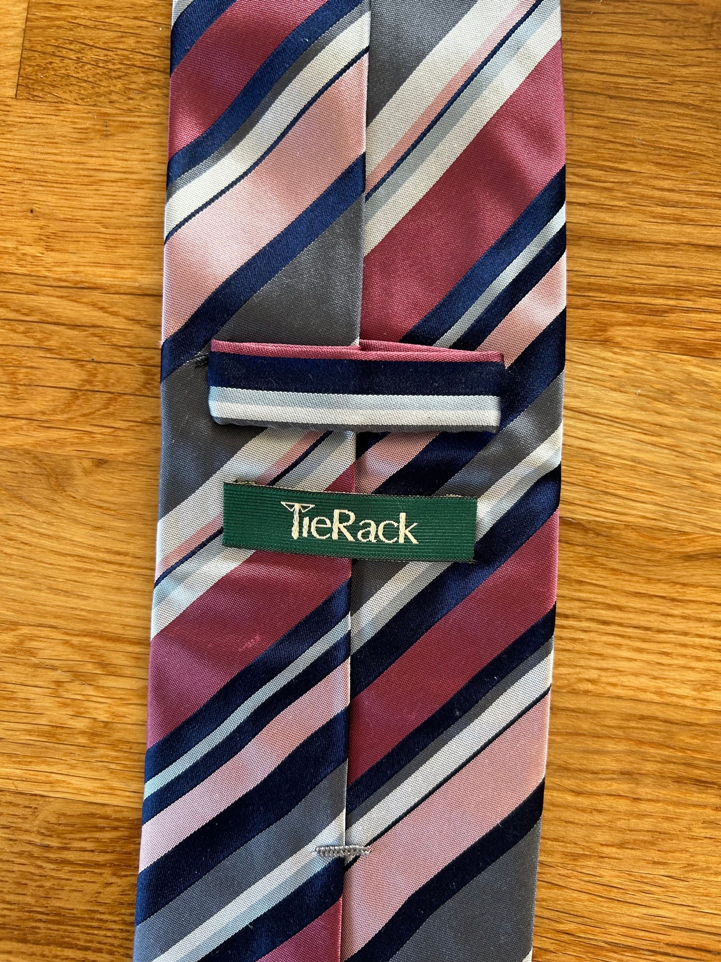 Stripy Grey&pink tie