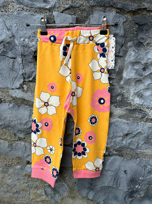 Lucca yellow floral pants   3y (98cm)