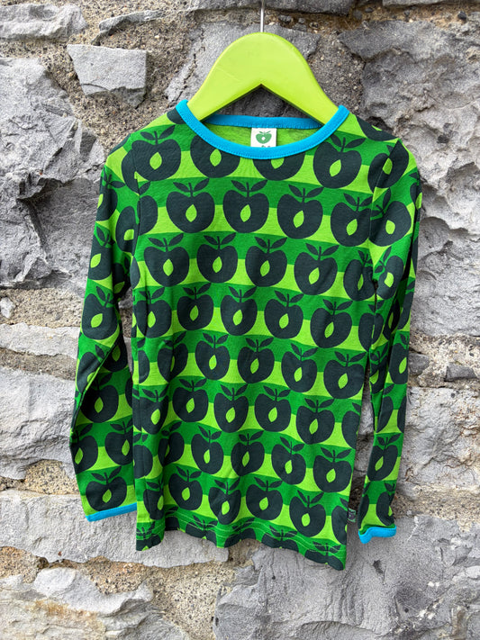Apples Green stripy top  3-4y (98-104cm)