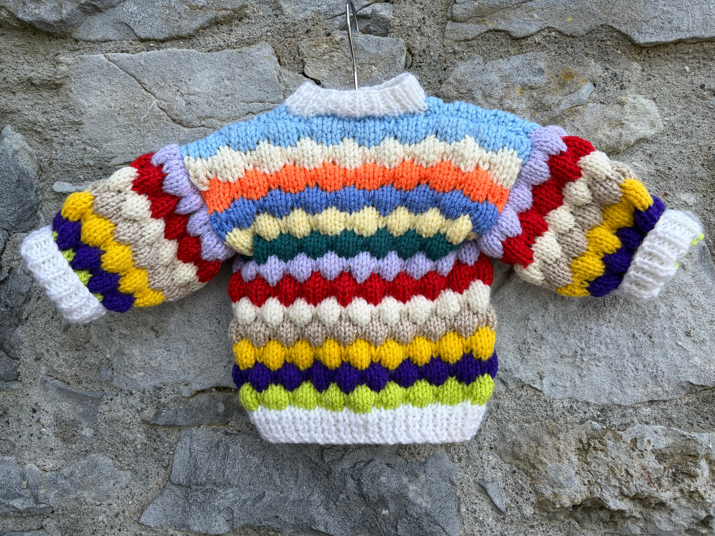Colourful bubble knit cardigan  3m (62cm)
