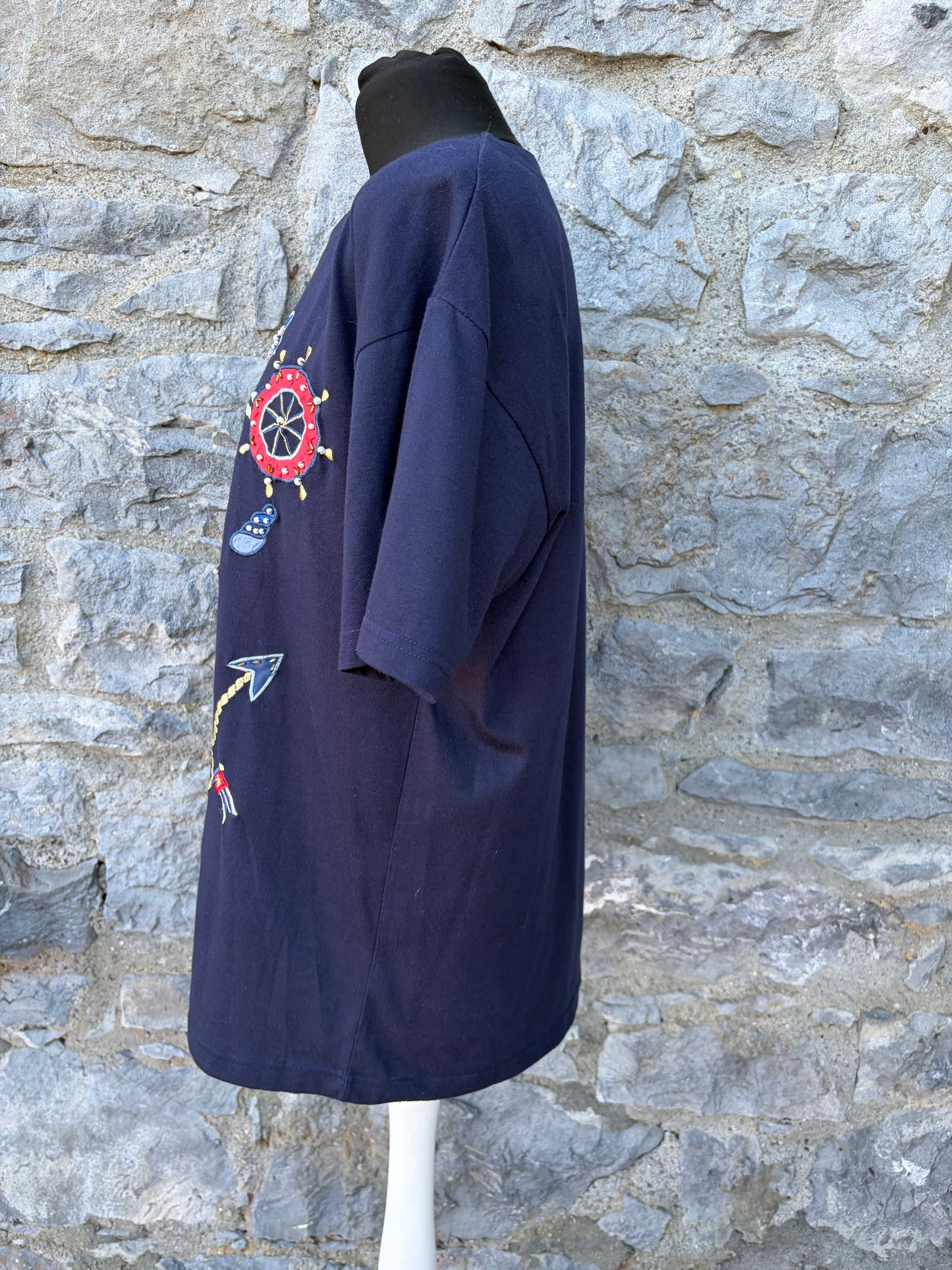 90s sailor navy t-shirt uk 12-14
