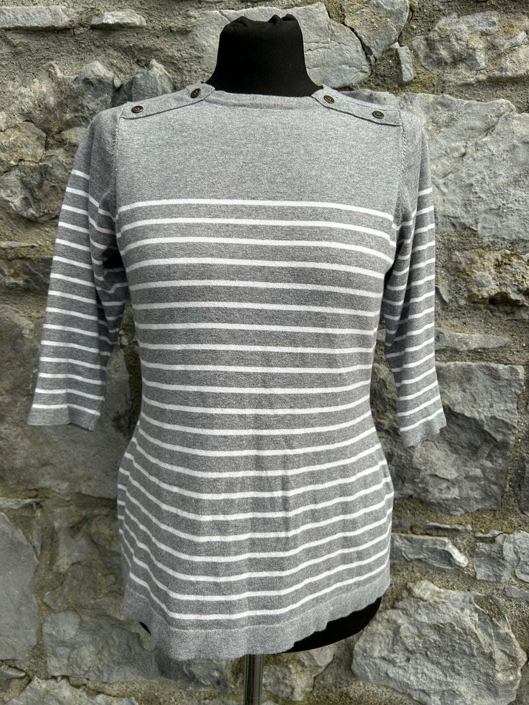 Grey stripy jumper uk 10