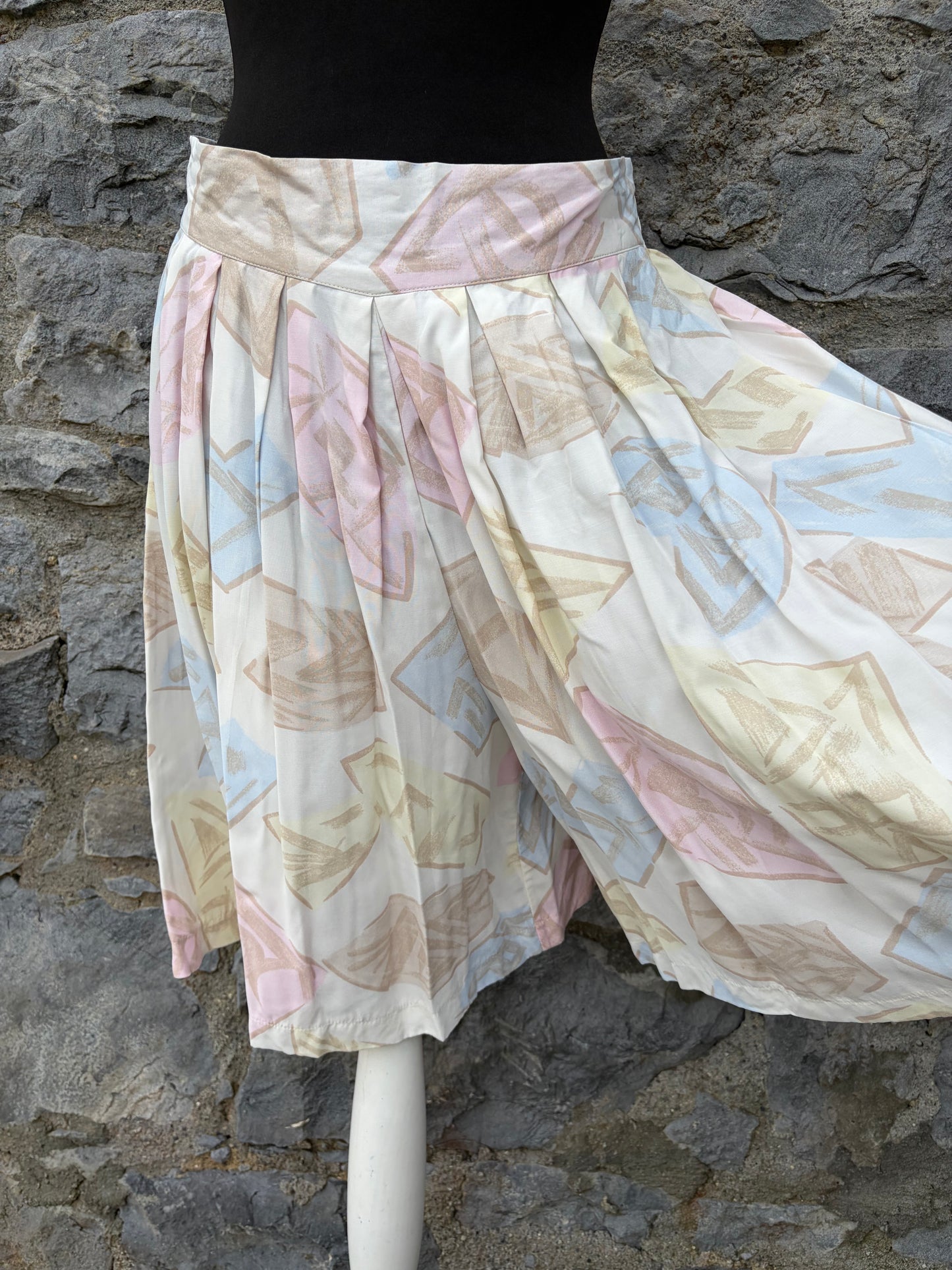80s pastel flowers culottes uk 12-14