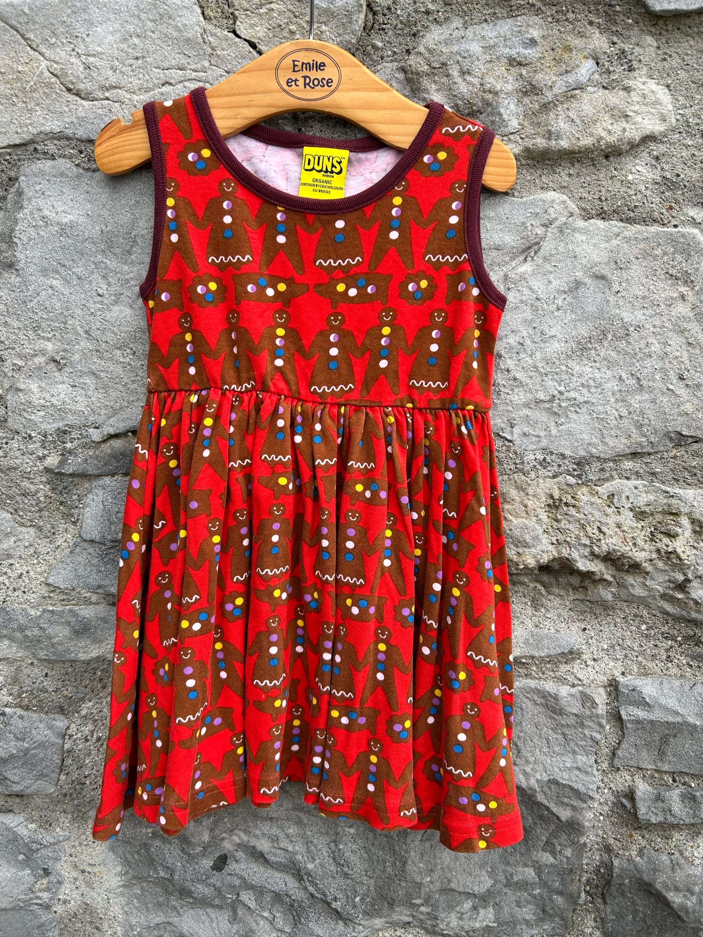 Gingerbread red dress  2-3y (92-98cm)