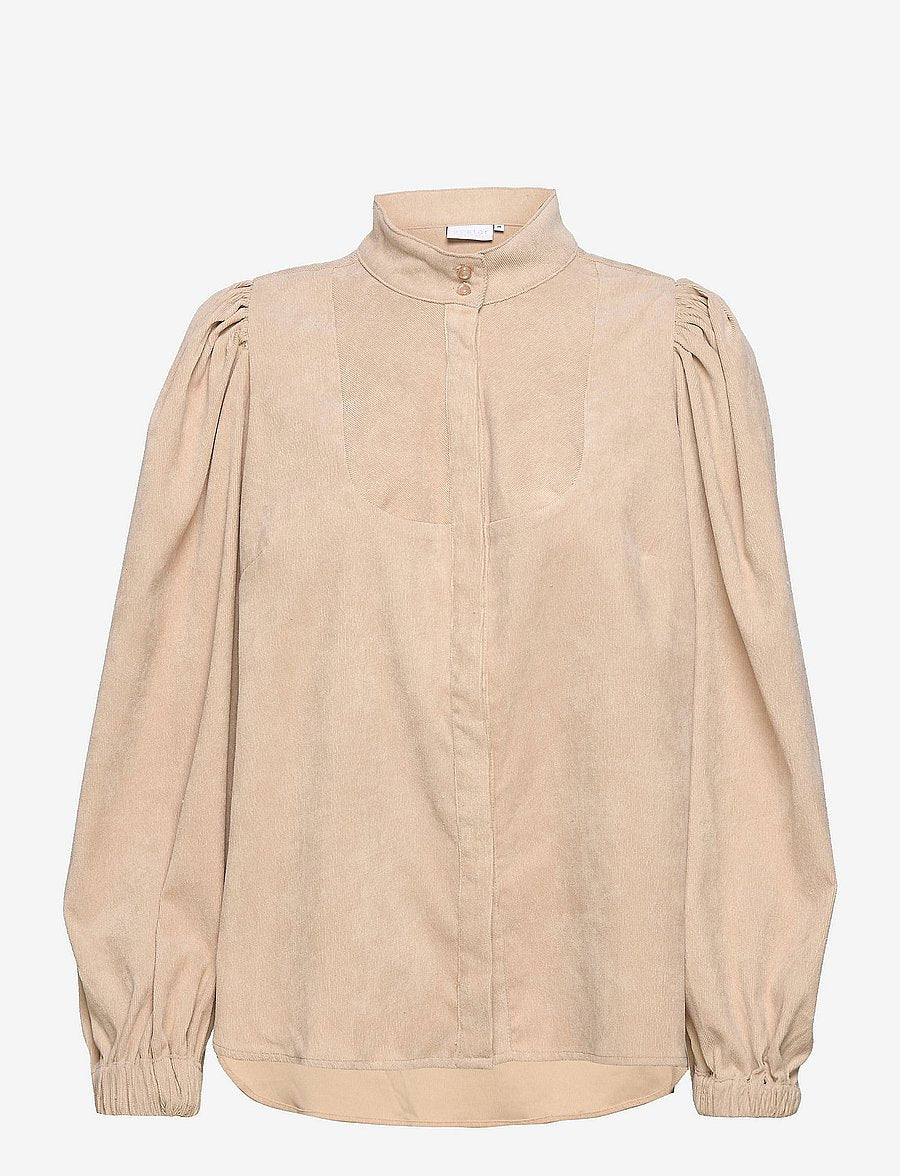 Beige Shirt in baby corduroy uk 10-12