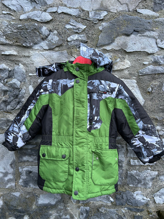 Green&grey winter jacket  5-6y (110-116cm)