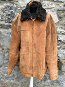 90s Brown suede jacket L/XL