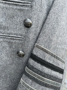 Grey military coat Small