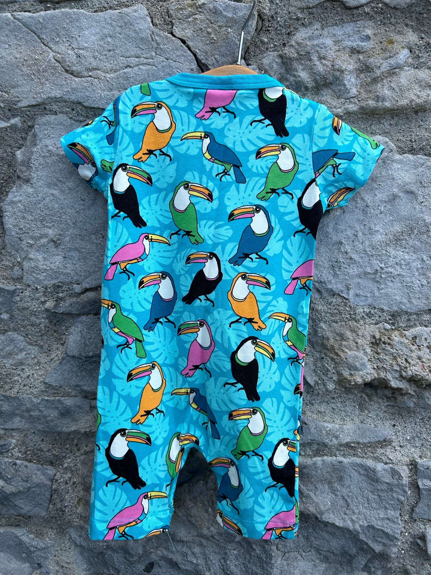 Toucan blue rompers  0-3m (56-62cm)