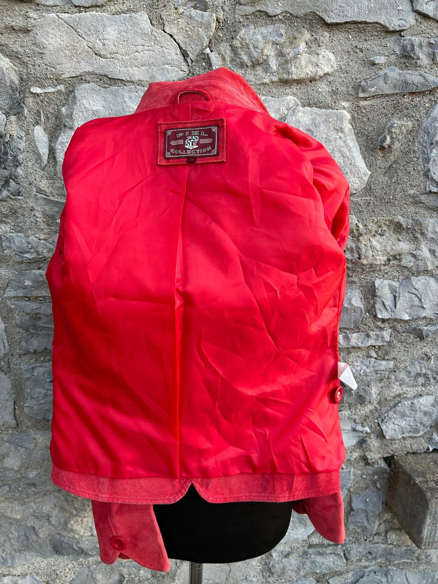 80s red suede jacket uk 10-12