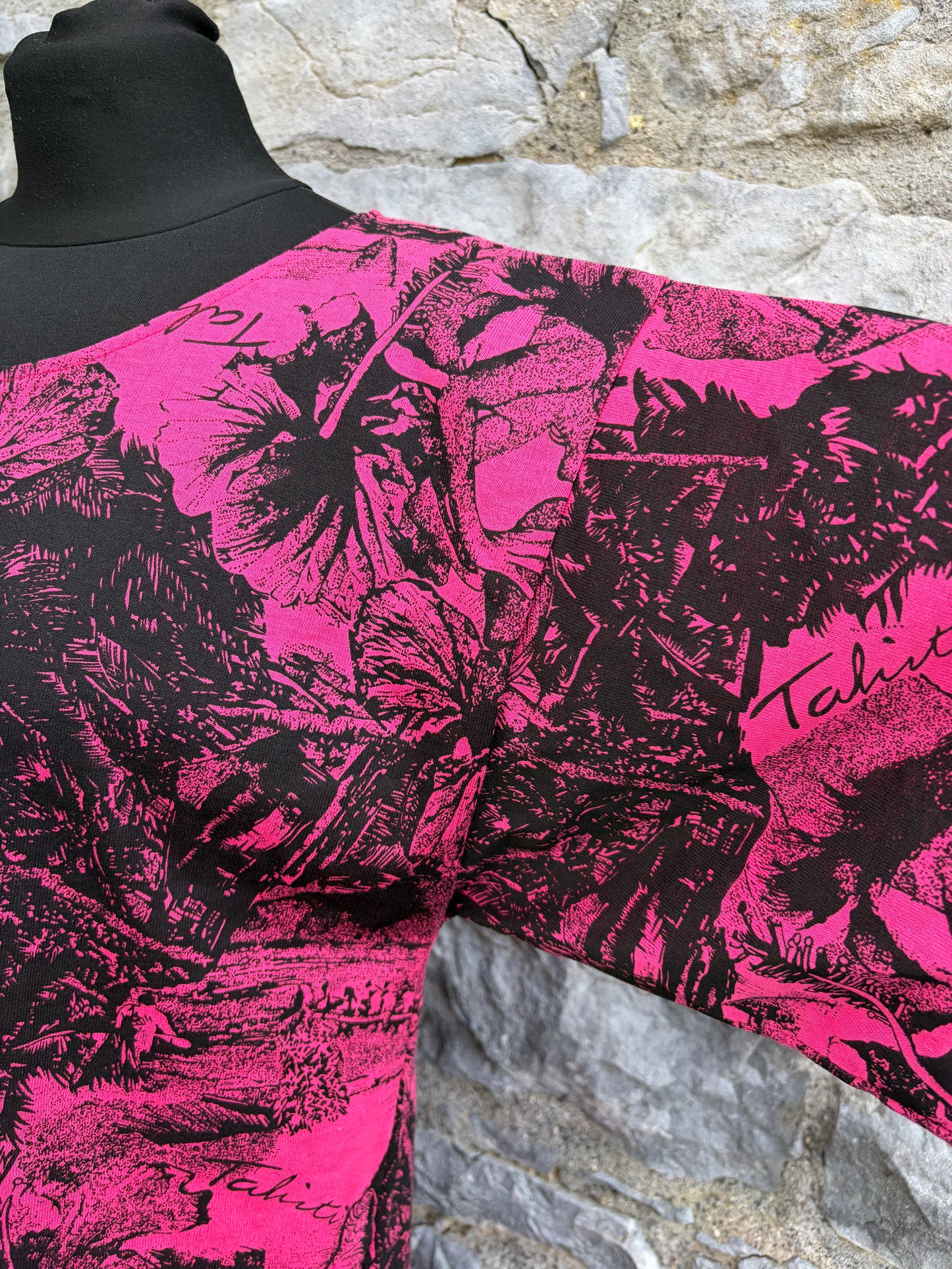 80s Tahiti pink dress uk 10-12