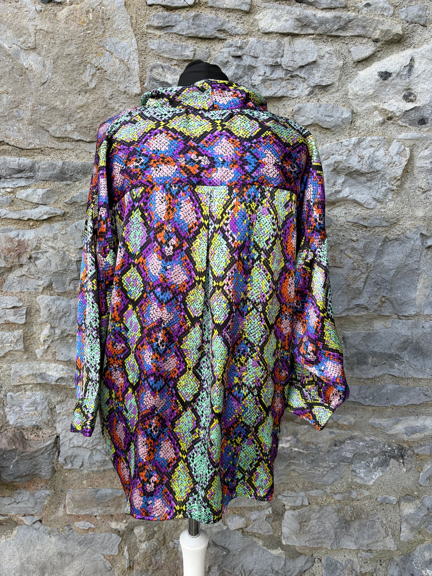 Multicoloured snake print blouse uk 10