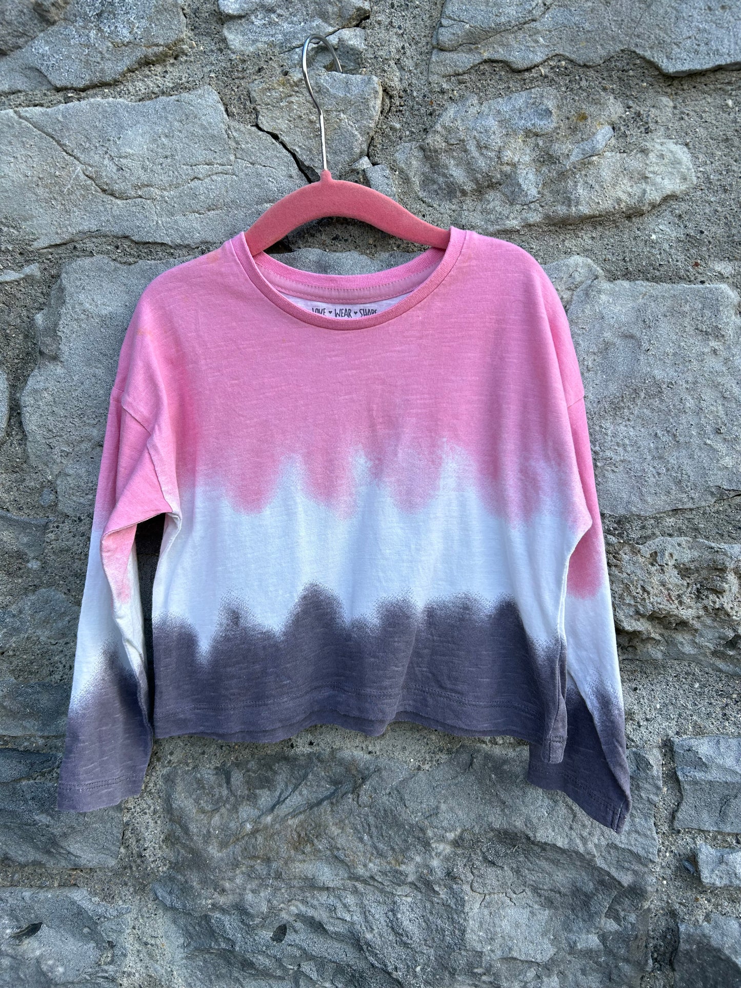 Pink&grey cropped top  4-5y (104-110cm)