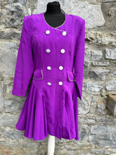 Load image into Gallery viewer, 80s purple dress uk 8-10
