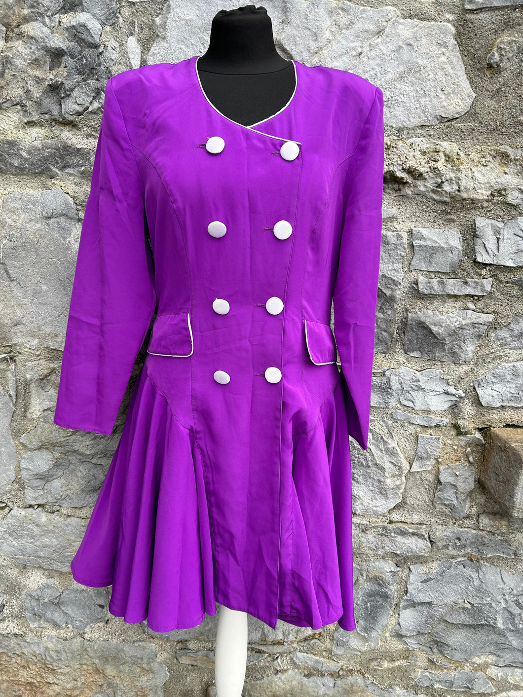 80s purple dress uk 8-10