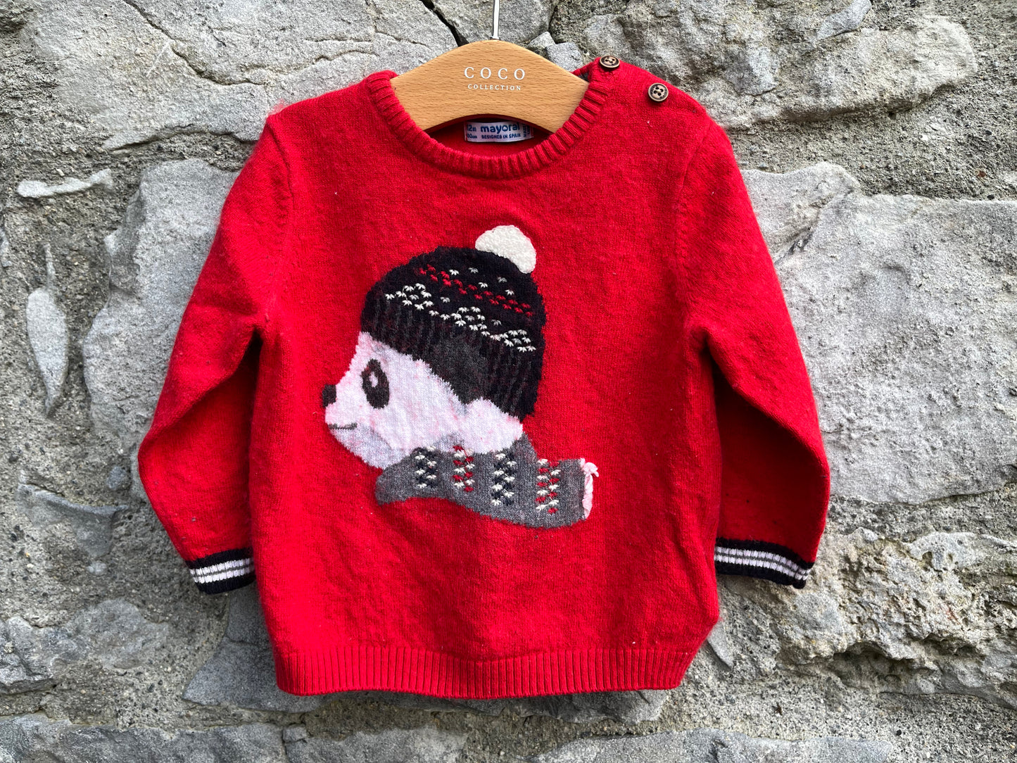 Bear in a hat jumper  6-9m (68-74cm)