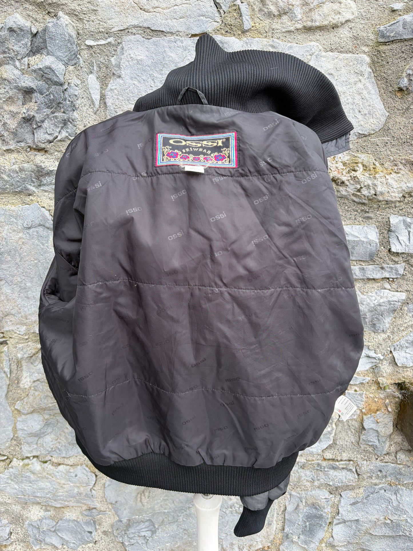 80s black ski jacket uk 14-16