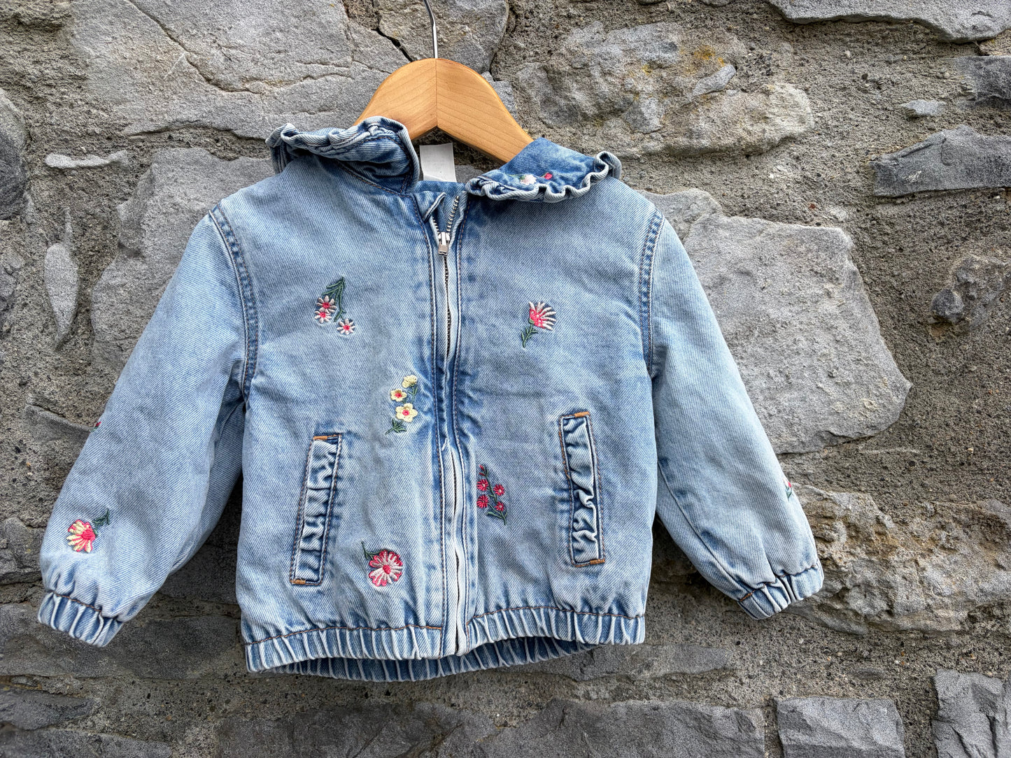 Embroidered denim jacket 9-12m (74-80cm)