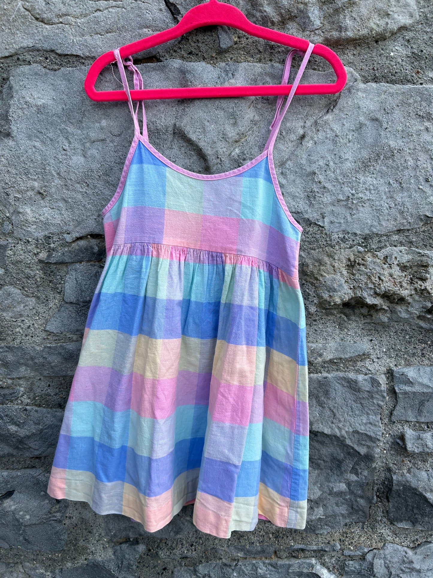 Colourful check summer dress 2y (92cm)