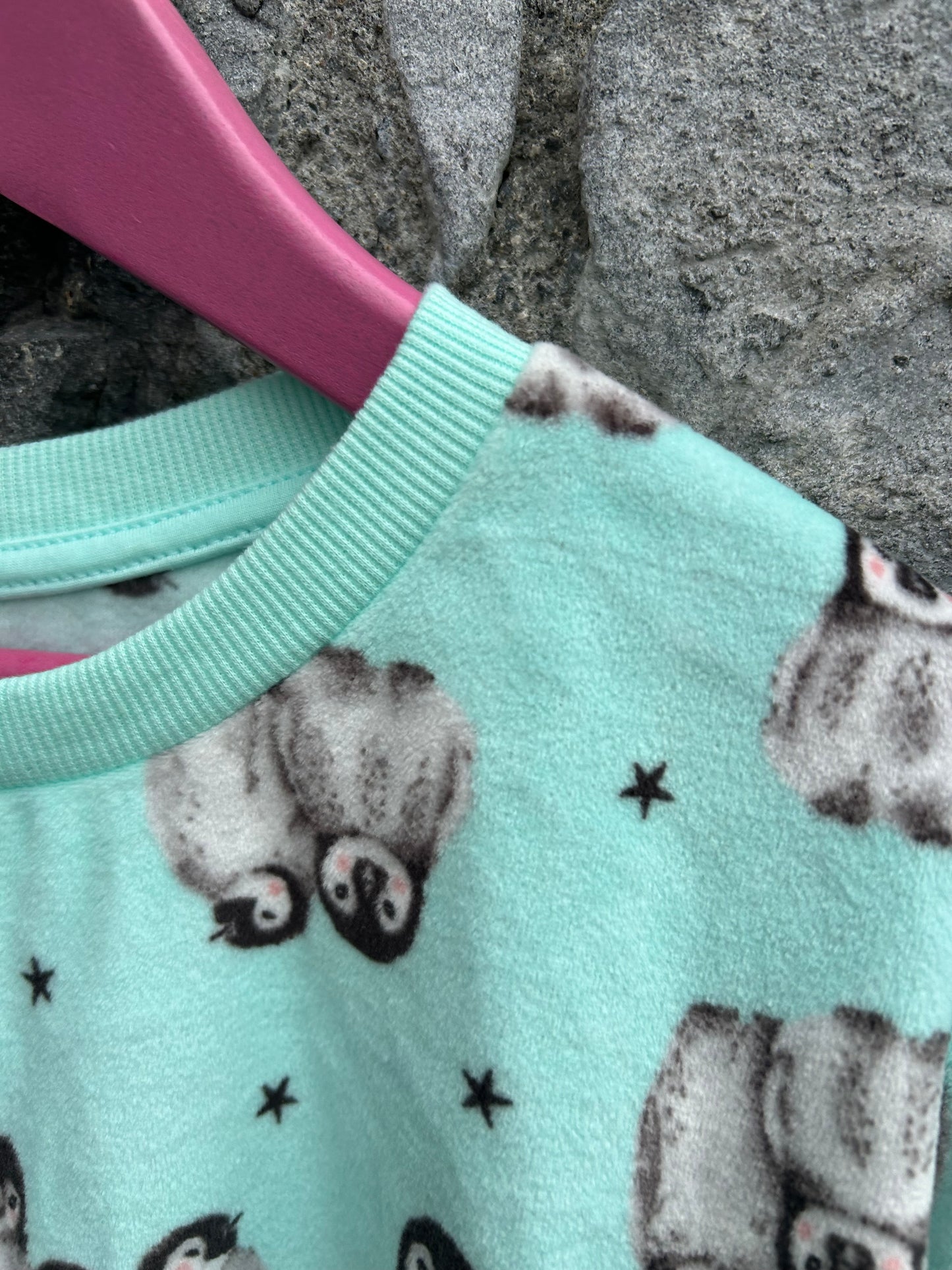 Penguin mint fleece pj  9-10y (134-140cm)