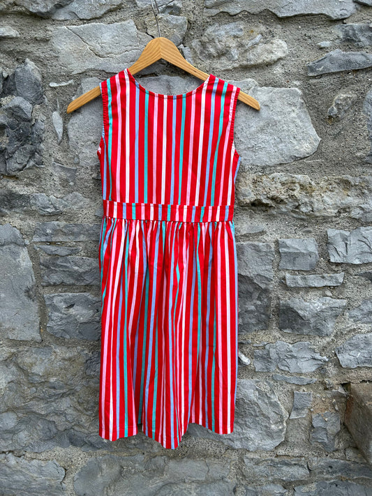 Red stripy dress  11-12y (146-152cm)