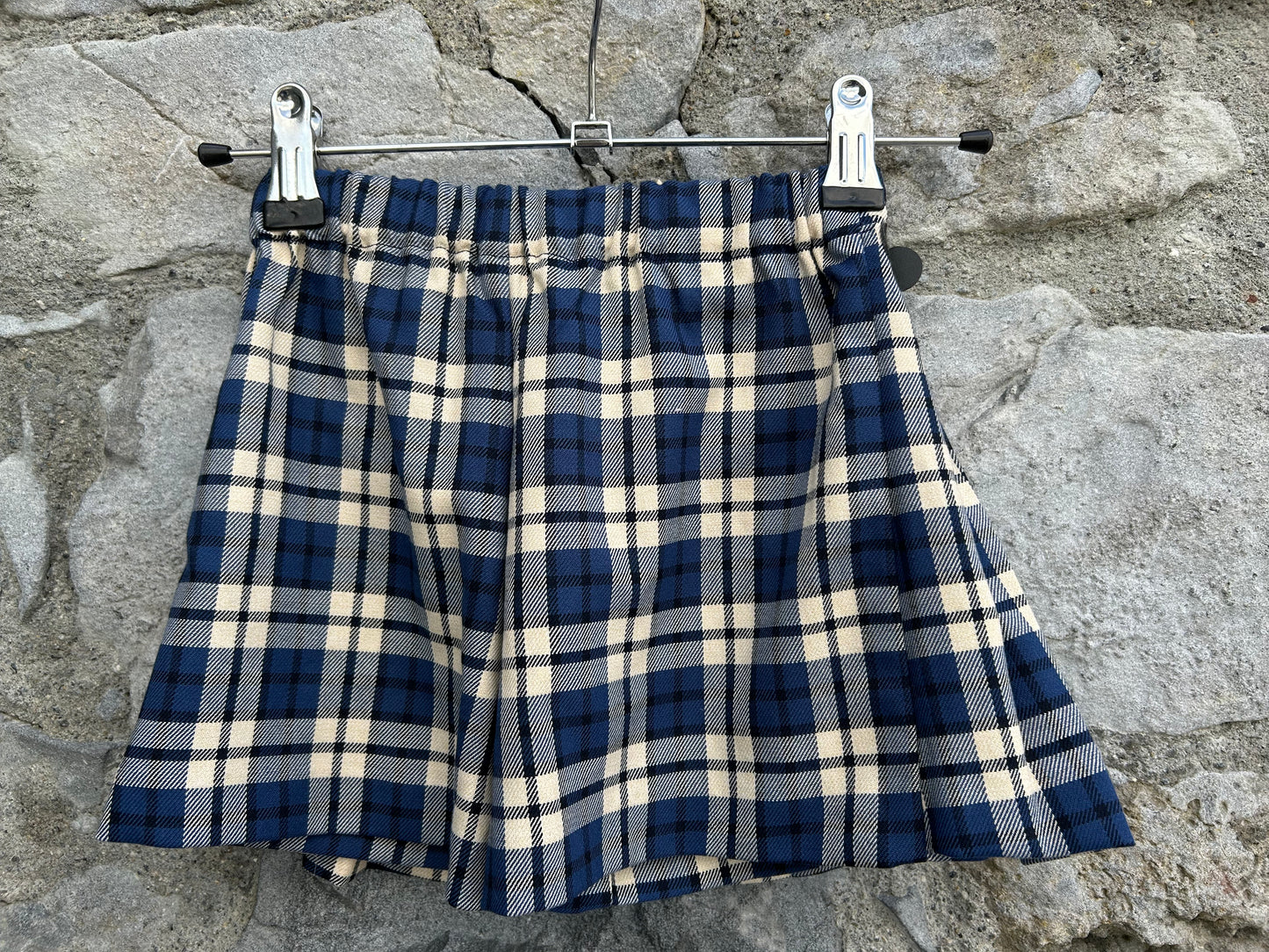 Blue check skort  3-4y (98-104cm)