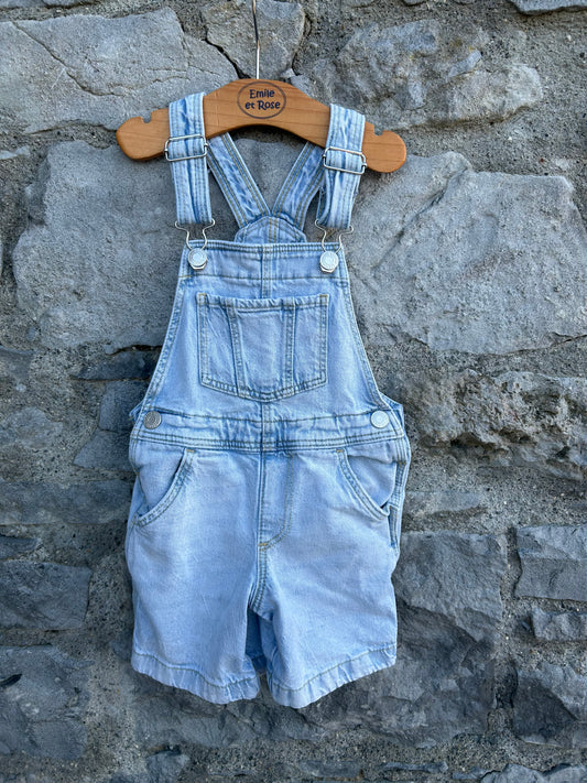 Denim short dungarees 2-3y (92-98cm)