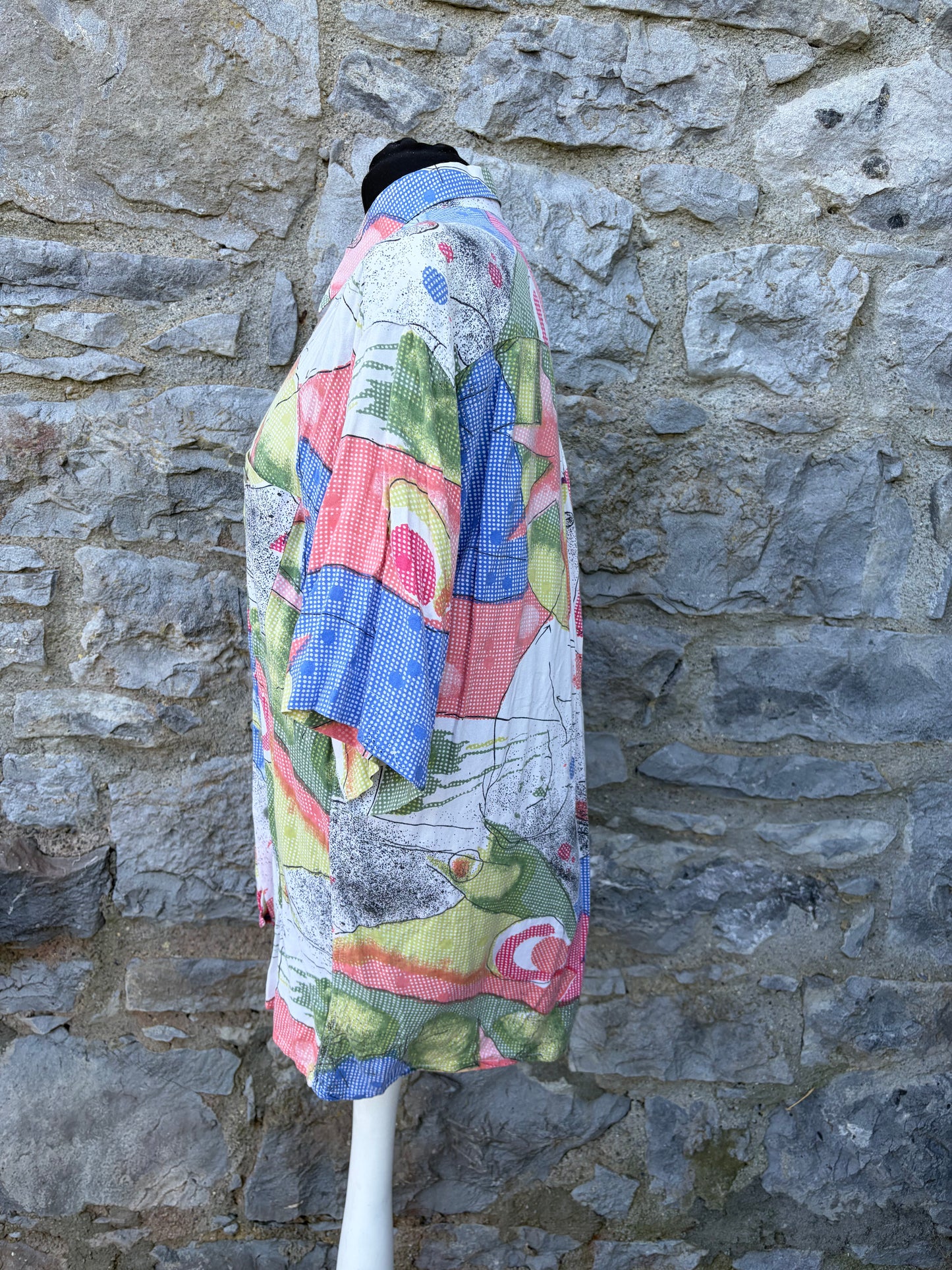 80s abstract colourful shirt Medium