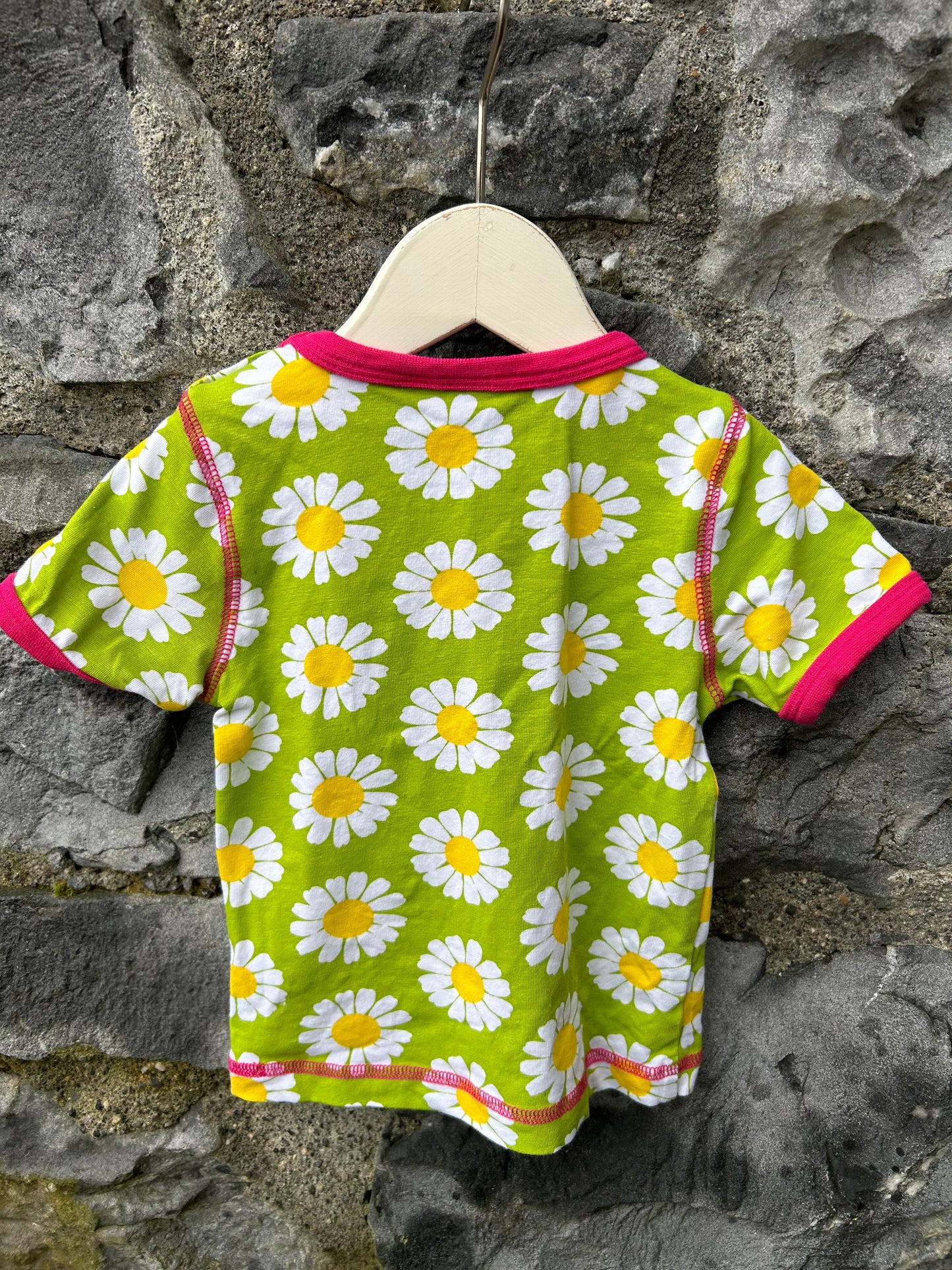 Green daisies t-shirt  0-1m (50-56cm)