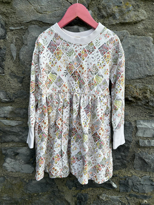 Patchwork flower diamonds dress 6-7y (116-122cm)