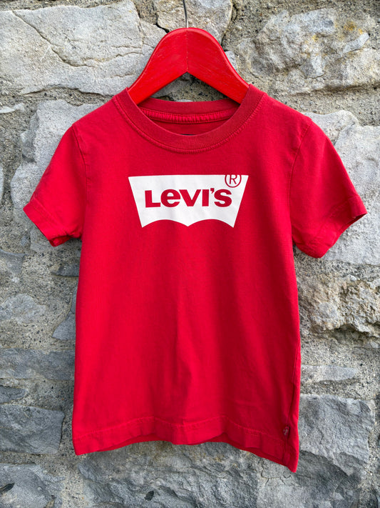 Levi’s red T-shirt  3-4y (98-104cm)