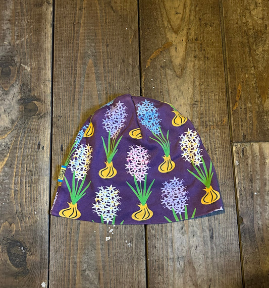 Purple floral hat  1-4y (80-104cm)