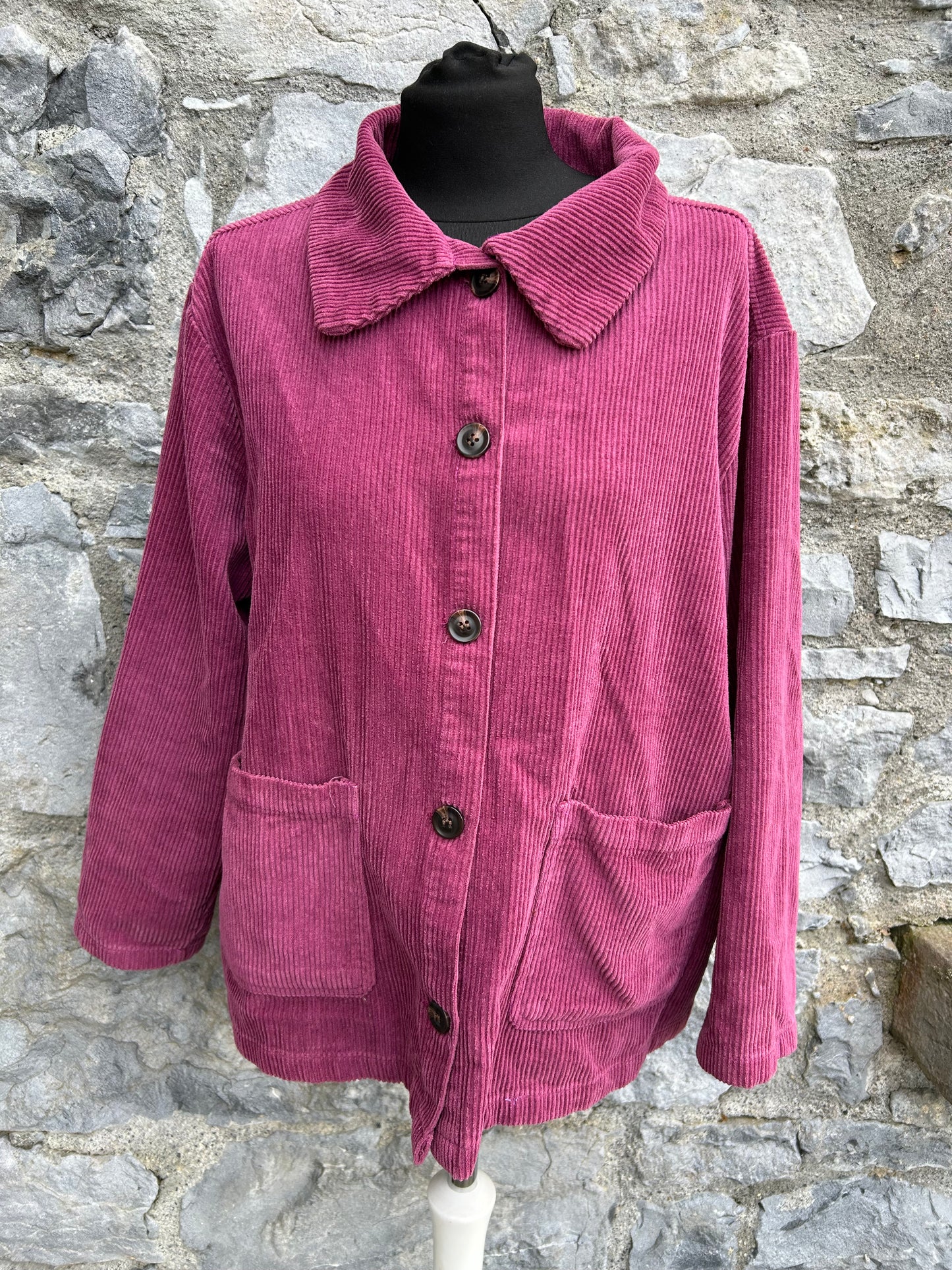 Maroon cord overshirt uk 10-12