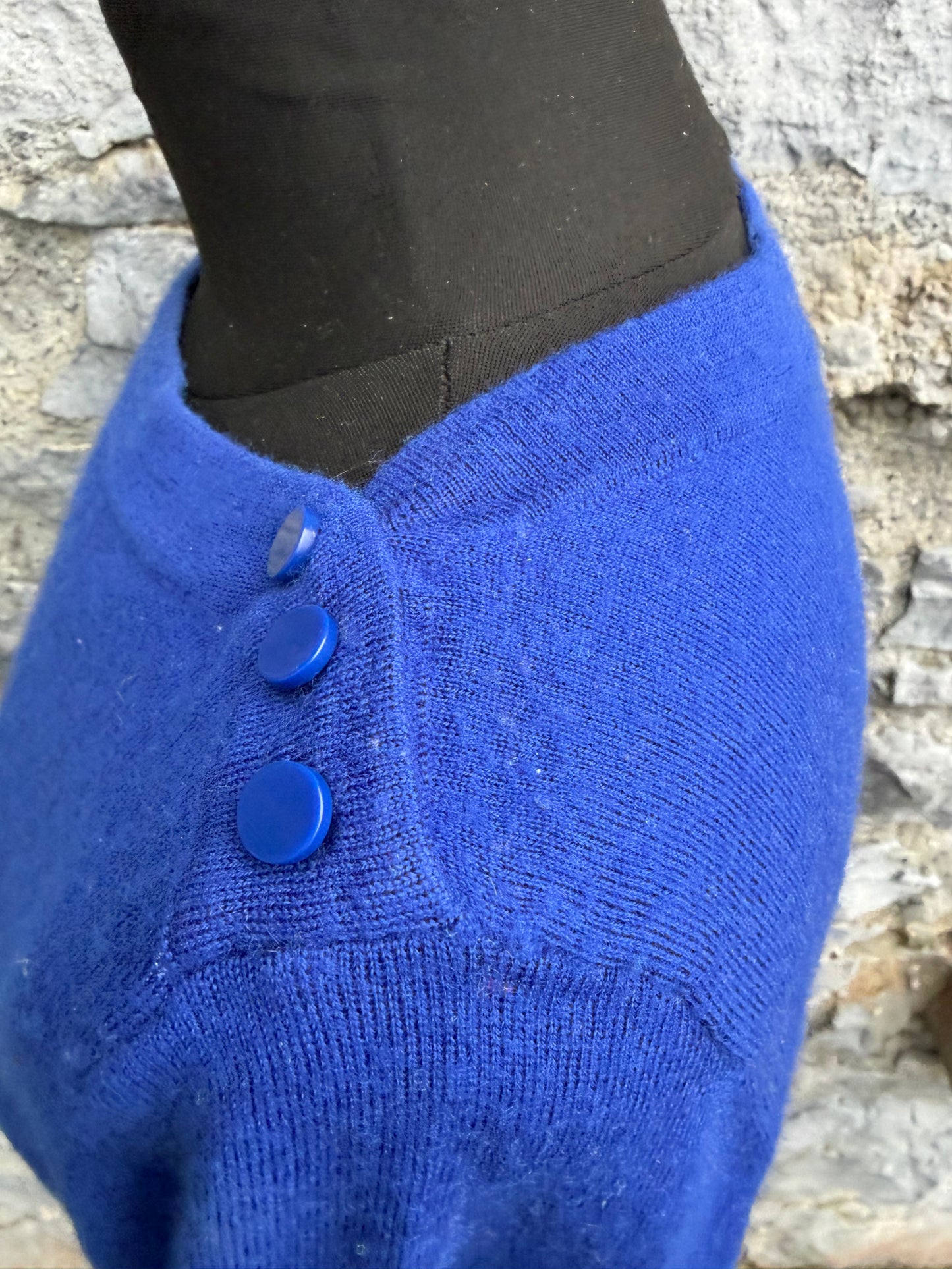 Blue extra fine merino jumper uk 8