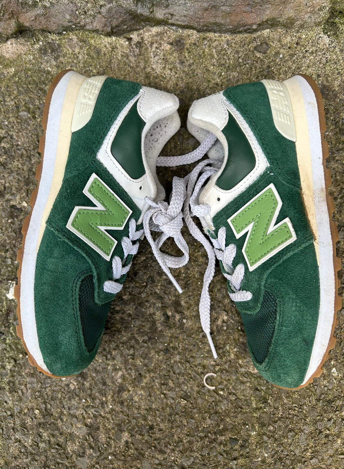 Green suede trainers  uk 13 (eu 32)