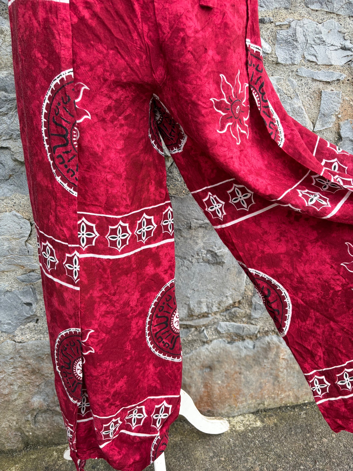 90s red wrap pants uk 8-12