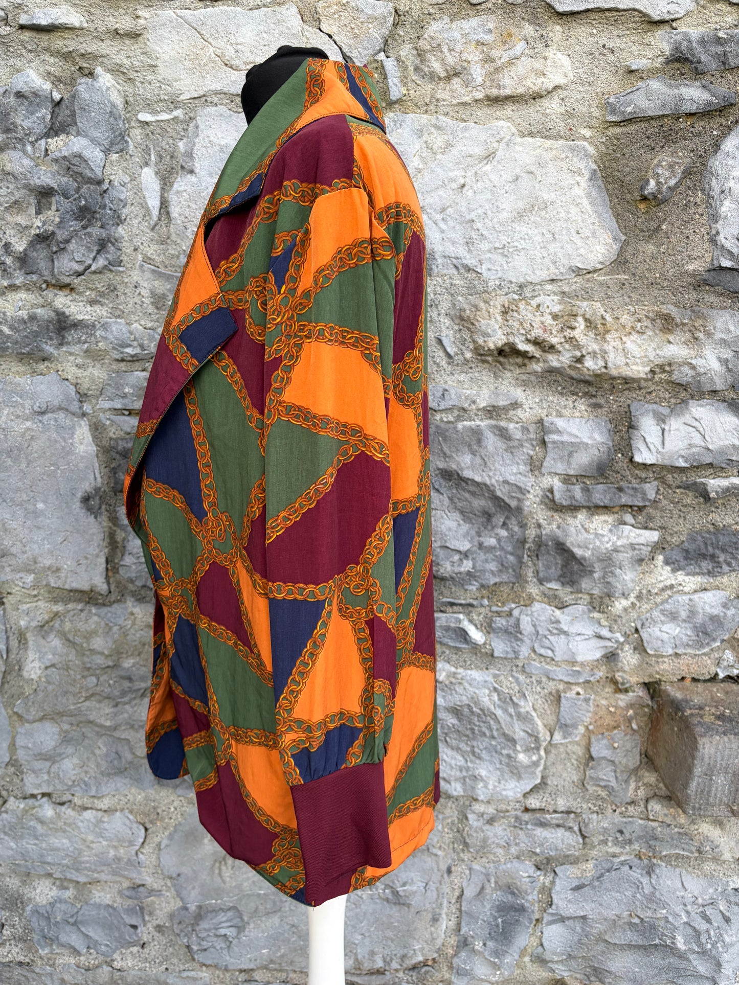 80s colourful geometric blazer uk 12