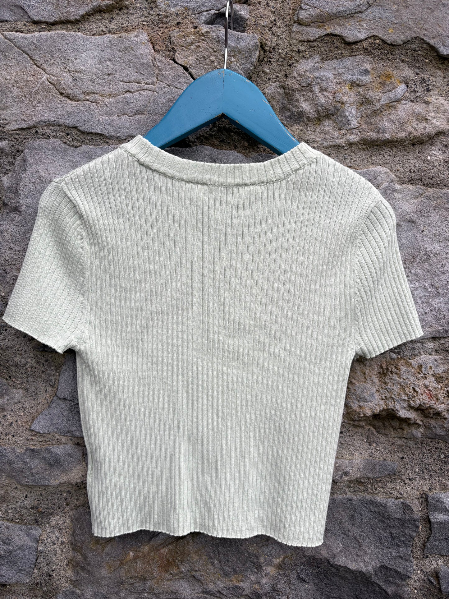 Pistachio ribbed top  11-12y (146-152cm)