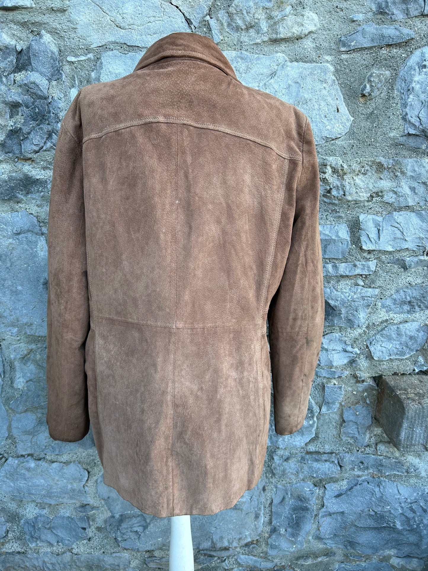 90s brown suede jacket uk 16