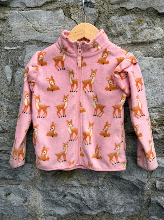 Fowl pink fleece  3-4y (98-104cm)