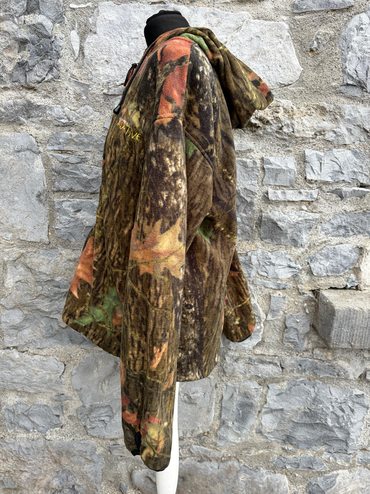90s autumn woodland camouflage fleece Large