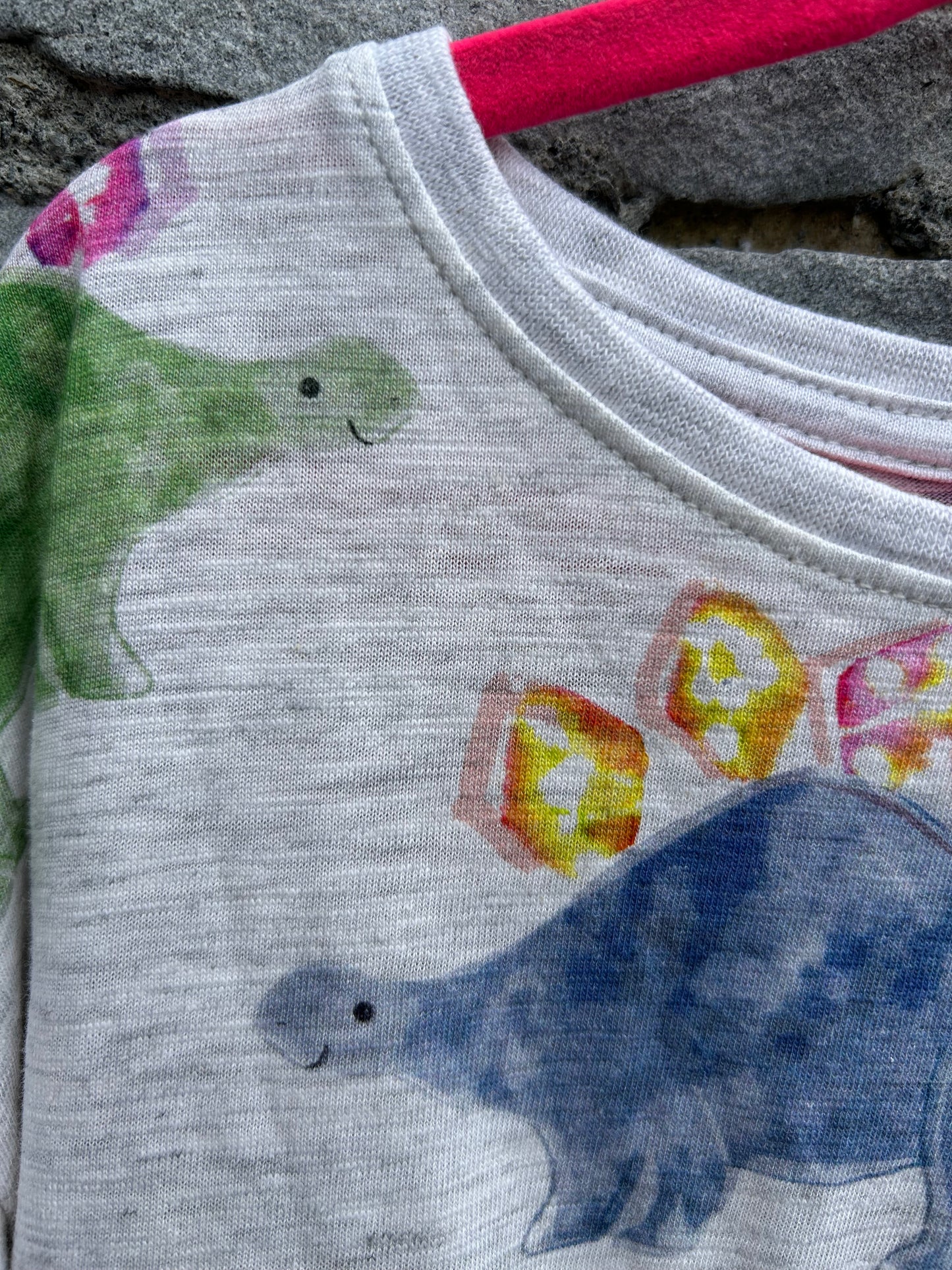 Dinosaurs grey dress 18-24m (86-92cm)