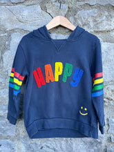 Load image into Gallery viewer, Happy navy hoodie   3-4y (98-104cm)
