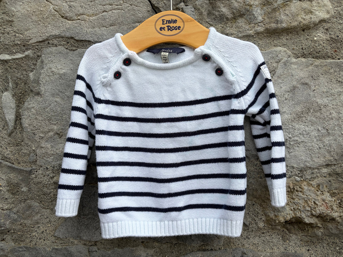 White stripy jumper 3-6m (62-68cm)